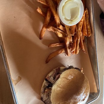 Bombers BBQ - Sweet potato fries and pulled pork - Barbeque Near Me - Munster, Indiana Bombers BBQ - Sweet potato fries and pulled pork - Barbeque Near Me - Munster, Indiana