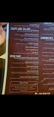 Menu photo 1 Dingle House Irish Pub West Chester, OH