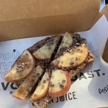 Clean Juice - Apple Pie Toast on Sprout Bread - Juice Bars & Smoothies Near Me - Rochester Hills, Michigan Clean Juice - Apple Pie Toast on Sprout Bread - Juice Bars & Smoothies Near Me - Rochester Hills, Michigan