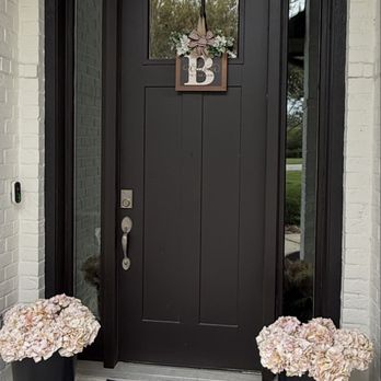 Design Tech Homes - Pella Door painted Tricorn Black - Home Developers Near Me - The Woodlands, Texas Design Tech Homes - Pella Door painted Tricorn Black - Home Developers Near Me - The Woodlands, Texas