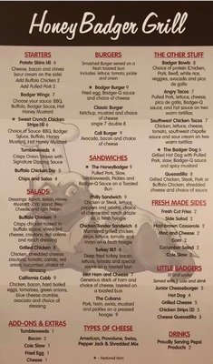 Menu photo 5 HoneyBadger Grill Troy, MO