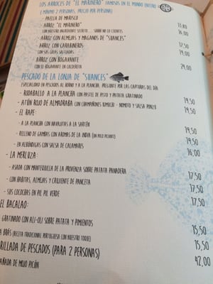 Menu photo 2 El Marinero Suances, S