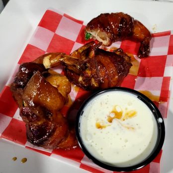 HardKnocks Sports Grill - Bacon wrapped shrimp with cream cheese and jalapeños! Yummy in my tummy - Sports Bars Near Me - Corpus Christi, Texas