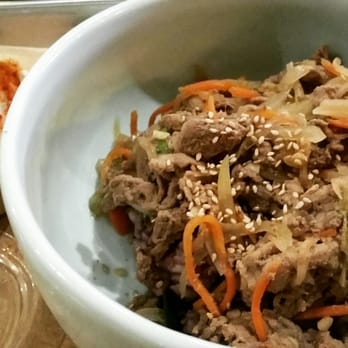Sunhee's Farm and Kitchen - Bulgogi rice bowl served with side house fermented kimchi - Korean Near Me - Troy, New York