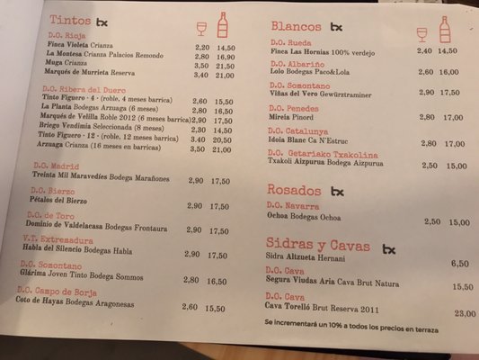 Menu photo 3 Txirimiri Madrid, M