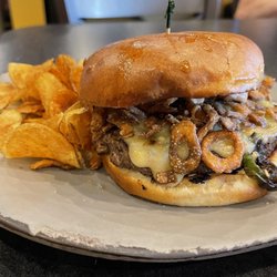 Finley's Tap House - The Jalapeno Habanero Burger! My nephew had this and said it was amazing! Just the right amount of spice.