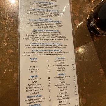 Le Moo - Dessert menu - Steakhouses Near Me - Louisville, Kentucky