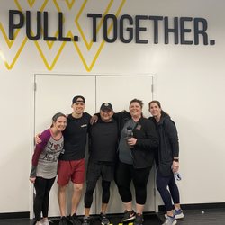 Row House Fitness Sunset Hills - Coach Josh, me and the crew when I hit 500,000 meters last month.