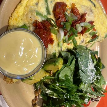 Snooze, an A.M. Eatery - Veggie crab omelette - hollandaise sauce on the side. - Breakfast & Brunch Near Me - Tustin, California Snooze, an A.M. Eatery - Veggie crab omelette - hollandaise sauce on the side. - Breakfast & Brunch Near Me - Tustin, California