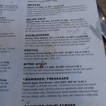 Crux Fermentation Project - Beer list page 2 (don't mind the spills). - Brewpubs Near Me - Bend, Oregon