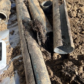 Two Dog Plumbing - Thin wall sewer pipe being attacked by roots - Plumbing Near Me Two Dog Plumbing - Thin wall sewer pipe being attacked by roots - Plumbing Near Me