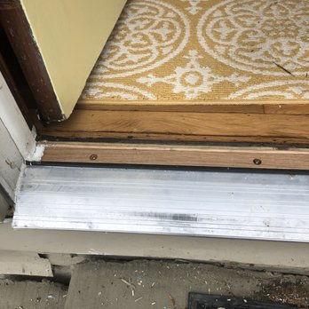 Mold and Asbestos Contracting - New front door threshold which does not properly fit. Now front door will not close. - Environmental Abatement Near Me - Cleveland, Ohio Mold and Asbestos Contracting - New front door threshold which does not properly fit. Now front door will not close. - Environmental Abatement Near Me - Cleveland, Ohio