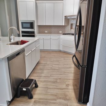 Dardon's Custom Woodworks & Remodeling - Custom modern European slab facing. - Cabinetry Near Me