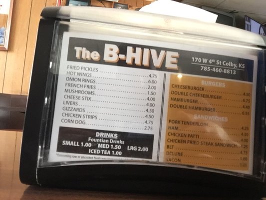Menu photo 3 B Hive Colby, KS