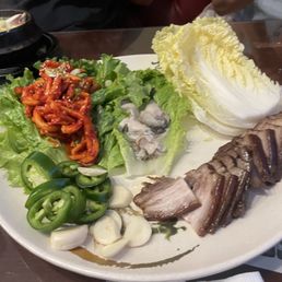 Bossam - I've never had aww oyster with it before AND IT WAS SO GOOD