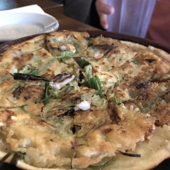 Bul - From the appetizer section, the seafood pancake. - Korean Near Me - Washington, DC, District of Columbia Bul - From the appetizer section, the seafood pancake. - Korean Near Me - Washington, DC, District of Columbia