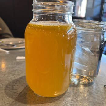 Charred Burger + Bar - Mason jar brews - so fun! - Burgers Near Me - Lincoln, Nebraska
