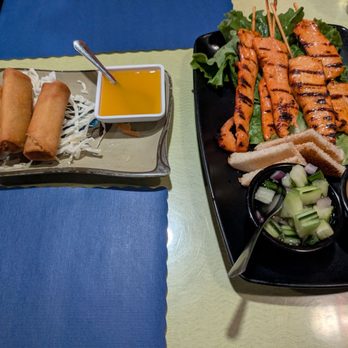 Pad Thai Restaurant - Veggie spring rolls and chicken satay - Thai Near Me - Clovis, California