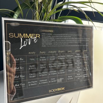 BODYROK - Class calendar - Pilates Near Me - San Clemente, California