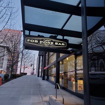 FOB Poke Bar - Look for this blade sign off of 4th that leads to the entrance - Poke Near Me - Bellevue, Washington