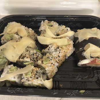 E Sushi Odessa - 2 Alaskan rolls and house roll with 2 pieces eaten. This container is small, like 4" x 5"... this cost me $36+ with tax before tip... - Sushi Bars Near Me - Odessa, Florida E Sushi Odessa - 2 Alaskan rolls and house roll with 2 pieces eaten. This container is small, like 4" x 5"... this cost me $36+ with tax before tip... - Sushi Bars Near Me - Odessa, Florida