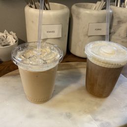 Spumoni on the left and salted maple on the right. Spumoni on the left and salted maple on the right.