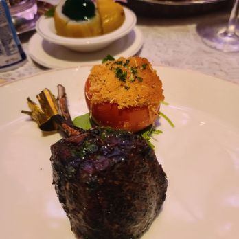 Michael's Gourmet Room - Two Large Lamb Chops. Mint Jelly in cored out pear. 5/5 the best! - Seafood Near Me - Las Vegas, Nevada Michael's Gourmet Room - Two Large Lamb Chops. Mint Jelly in cored out pear. 5/5 the best! - Seafood Near Me - Las Vegas, Nevada