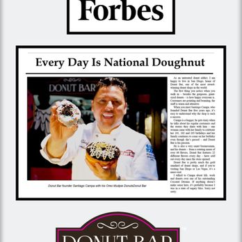 Donut Bar & Bakery - Forbes acclaims chef Santiago's Donut Bar as the "Gold Standard" of Donut Shops. - Breakfast & Brunch Near Me - San Diego, California Donut Bar & Bakery - Forbes acclaims chef Santiago's Donut Bar as the "Gold Standard" of Donut Shops. - Breakfast & Brunch Near Me - San Diego, California