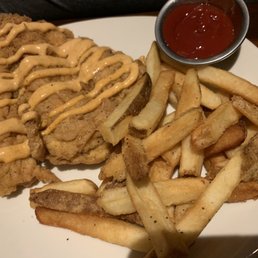 Bloomin' Fried Chicken and Aussie Fries Bloomin' Fried Chicken and Aussie Fries