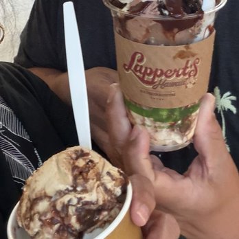 Lappert's Hawaii - Kaua'i pie and coconut mac nut fudge ice cream cup and the brownie sundae with chocolate chip peanut butter and oreo cookie crunch. - Ice Cream & Frozen Yogurt Near Me - Wailea, Hawaii Lappert's Hawaii - Kaua'i pie and coconut mac nut fudge ice cream cup and the brownie sundae with chocolate chip peanut butter and oreo cookie crunch. - Ice Cream & Frozen Yogurt Near Me - Wailea, Hawaii
