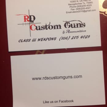 Rd's Custom Guns & Ammunition - Details! - Guns & Ammo Near Me - Nacogdoches, Texas Rd's Custom Guns & Ammunition - Details! - Guns & Ammo Near Me - Nacogdoches, Texas
