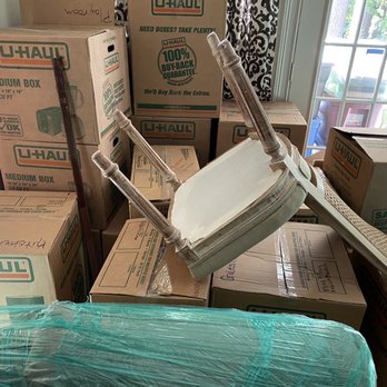 PowerHouse Movers - Boxes clearly labeled to go upstairs and or in a specific room that were just piled up in every direction. - Movers Near Me