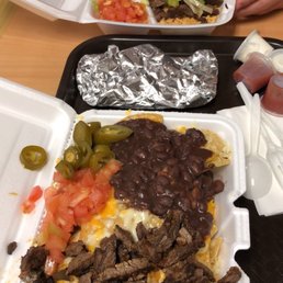 two trays of food