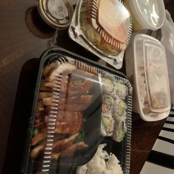 Bamboo Ya - Chicken Teriyaki Plate with Pork Gyoza, Miso Soup, and salad with ginger sauce - Sushi Bars Near Me - Forest Hills, New York Bamboo Ya - Chicken Teriyaki Plate with Pork Gyoza, Miso Soup, and salad with ginger sauce - Sushi Bars Near Me - Forest Hills, New York