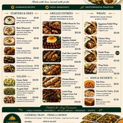 Taba Mediterranean Kitchen - Menu