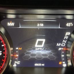 Fuel gauge showing full. Fuel gauge showing full.