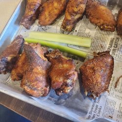 The Fancy Bar & Grill - Cajun dry rub wings....rich smoky flavor