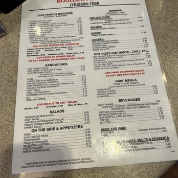 Boulder Pit Stop - Pit stop menu - American Near Me - Boulder City, Nevada