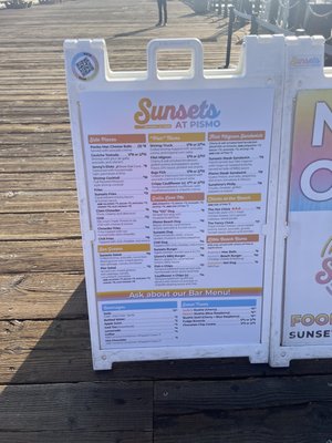 Menu photo 5 Sunsets At Pismo Pismo Beach, CA Menu photo 5 Sunsets At Pismo Pismo Beach, CA