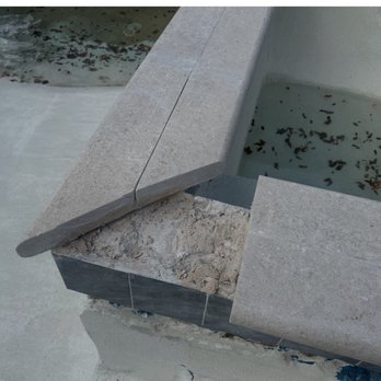 Texas Native Aquatics - How did he expect to finish this spa coping and it look decent? - Pool & Hot Tub Service Near Me