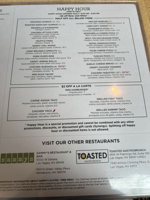 Menu photo 6 Sammy's Restaurant & Bar Henderson, NV Menu photo 6 Sammy's Restaurant & Bar Henderson, NV