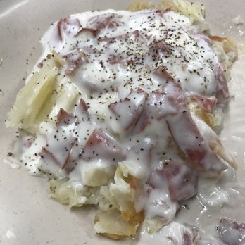 Meet Me At Irene's - Half an order of the chipped beef over home fries! The other half is in my belly!!! - New American Near Me - Hartville, Ohio Meet Me At Irene's - Half an order of the chipped beef over home fries! The other half is in my belly!!! - New American Near Me - Hartville, Ohio