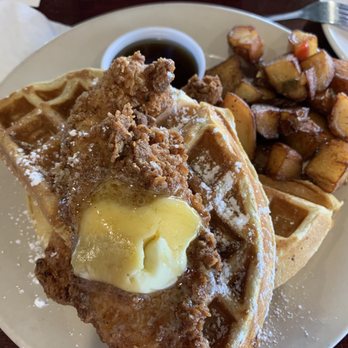 Lakeview Harbor - Chicken and waffles with home fries - American Near Me - New Orleans, Louisiana