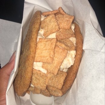 Stack Creamery - Snickerdoodle cookie, vanilla peanut butter ice cream and Cinnamon Toast Crunch - Desserts Near Me - Westwood, New Jersey