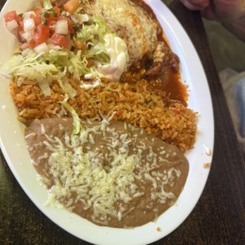 La Bamba Tacos And Beer - Chile Relleno with rice and beans - Mexican Near Me - Murrieta, California