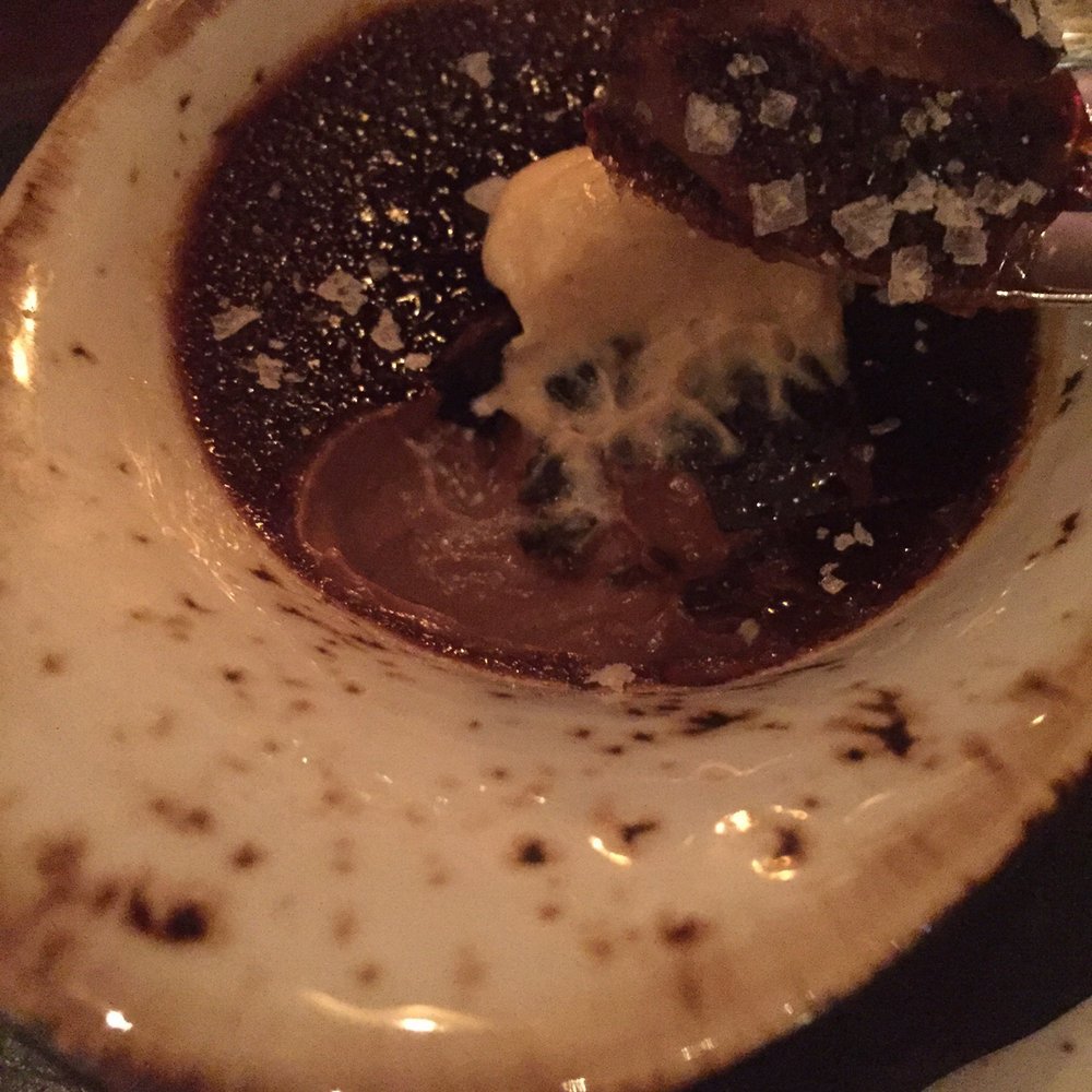 Fulton Market Kitchen - Chocolate crème brûlée. - New American Near Me - Chicago, Illinois Fulton Market Kitchen - Chocolate crème brûlée. - New American Near Me - Chicago, Illinois