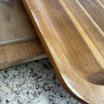 Lester Moving & Storage Co - Even the smaller items, like this simple wooden serving tray was damaged due to no protective padding (provided, but not used) - Movers Near Me - Hood River, Oregon Lester Moving & Storage Co - Even the smaller items, like this simple wooden serving tray was damaged due to no protective padding (provided, but not used) - Movers Near Me - Hood River, Oregon
