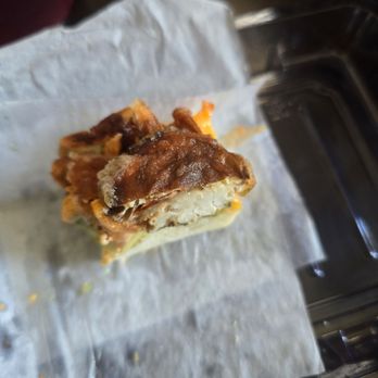 momo sando & omakase - Soft Shell Crab Sando (inside) - Japanese Near Me - San Diego, California