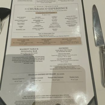 Fogo De Chao - Menu - Brazilian Near Me - Bellevue, Washington Fogo De Chao - Menu - Brazilian Near Me - Bellevue, Washington