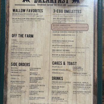 Bear Wallow Cafe - Menu - American Near Me - Alpine, Arizona